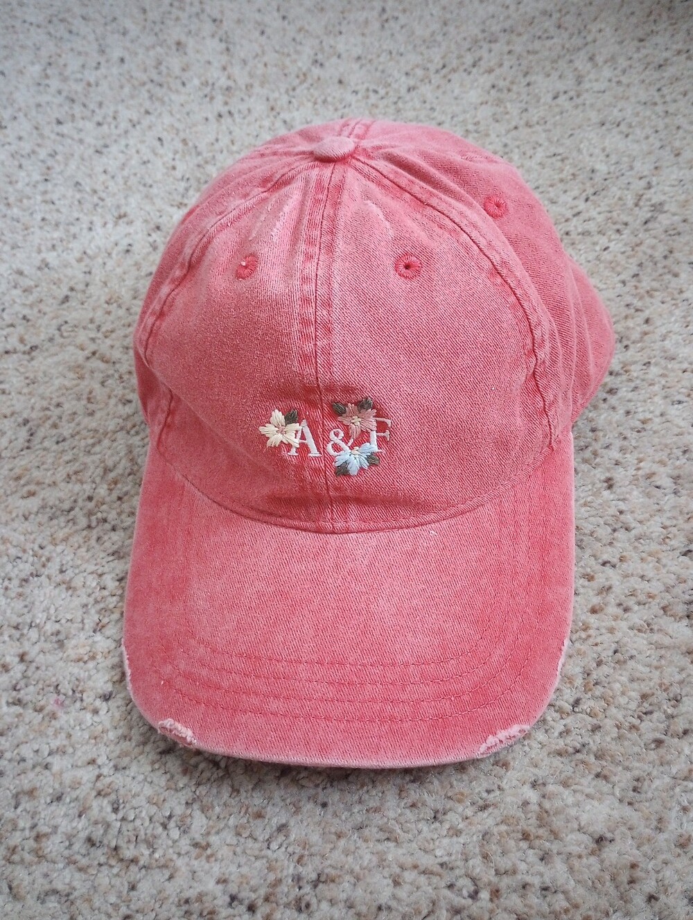 Abercrombie & Fitch Pink Floral Hat Cute Spring Summer Outdoors Travel Vacation